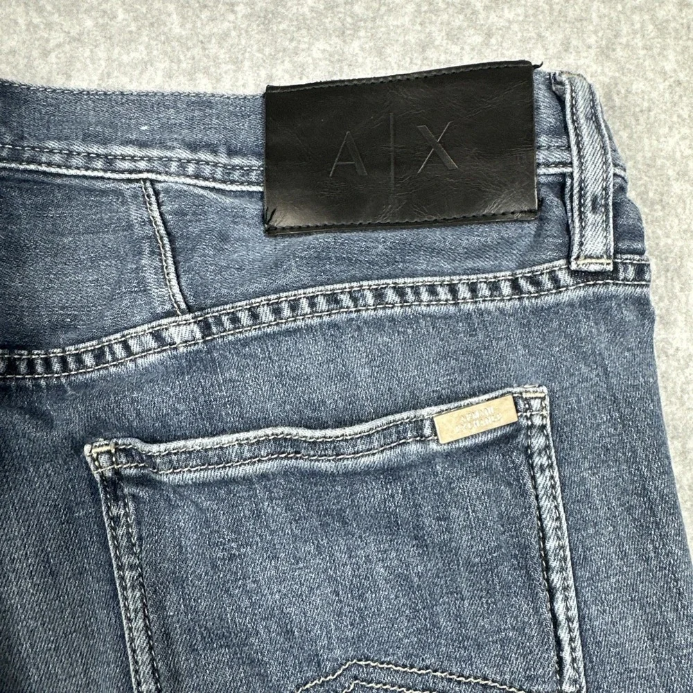Armani Exchange AX Straight Leg Men's Jeans 34R(34x32) Medium Wash Fade Preppy